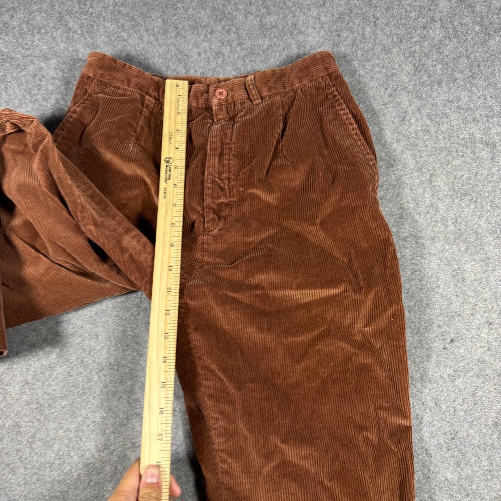 Vintage Ralph Lauren Brown Corduroy Pants High Rise Straight Leg Womens 26x24 10 - Picture 6 of 8